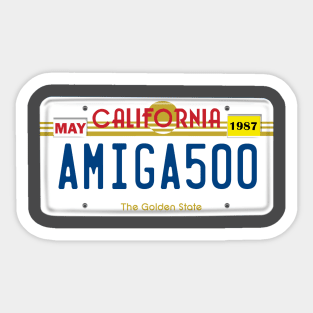 Amiga 500 License Plate Sticker